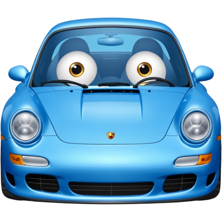 2004 blue porsche carrera with eyes on windshield cars movie emoji