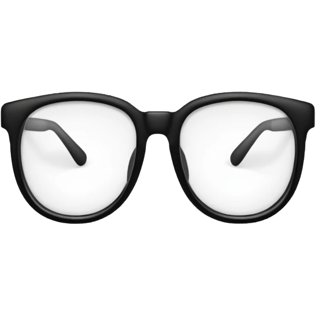 black transparant glasess black emoji