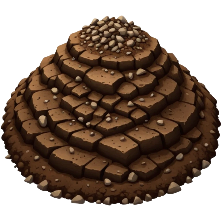 pile of soil with small pieces only no rocks emoji