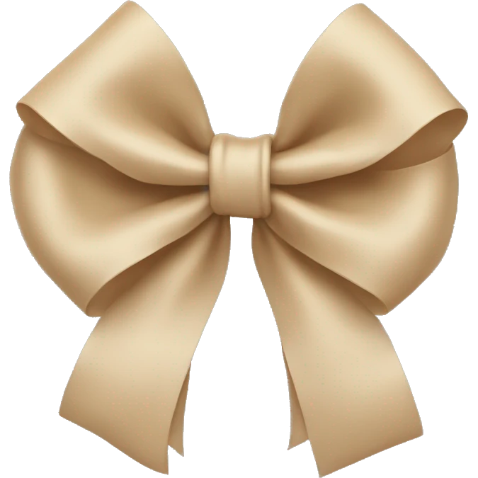 Beige bow emoji
