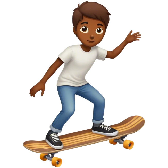 Chat sur un skate emoji