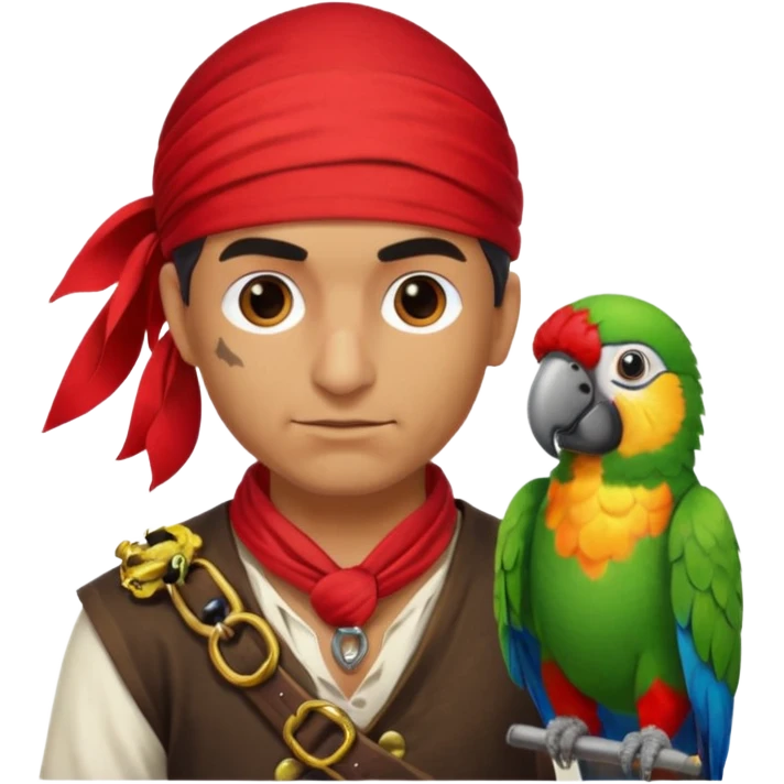 pirate and parrot emoji