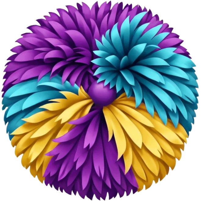 Cheerleading pom poms emoji