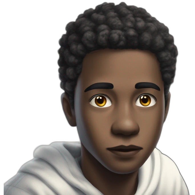 dark-skinned boy portrait emoji