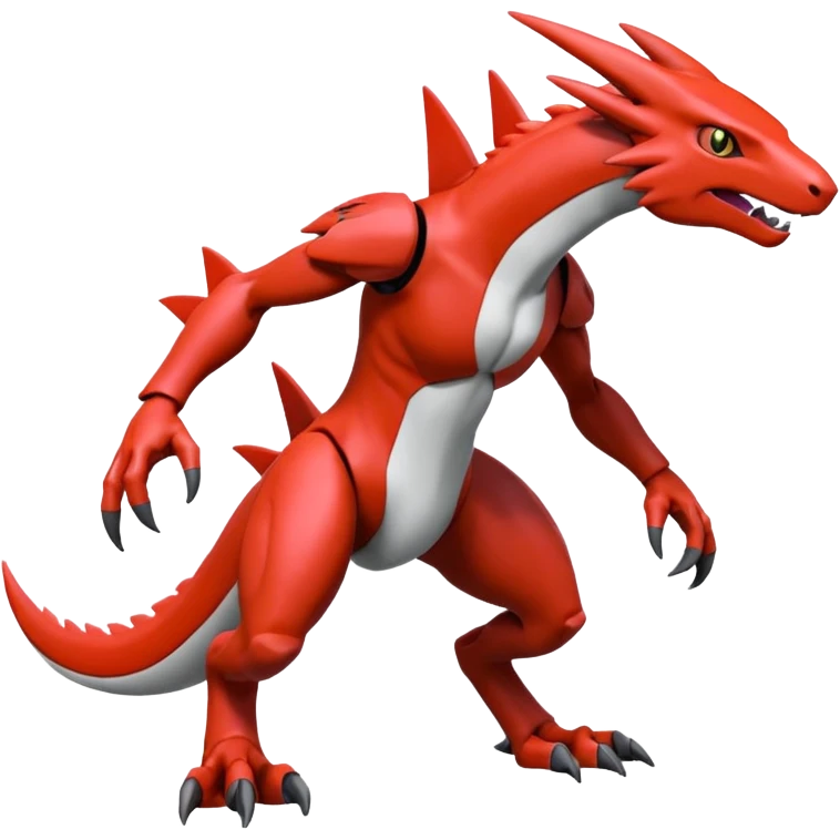 Heliolisk-Guilmon-Sergal-Cyclizar-Genesect-Pokémon, full body emoji