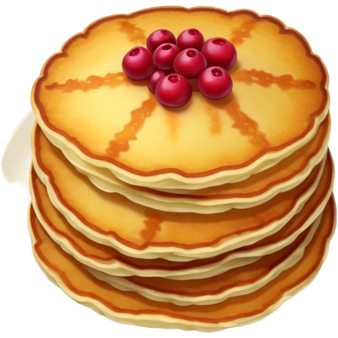 Potato pancakes with lingonberries  emoji