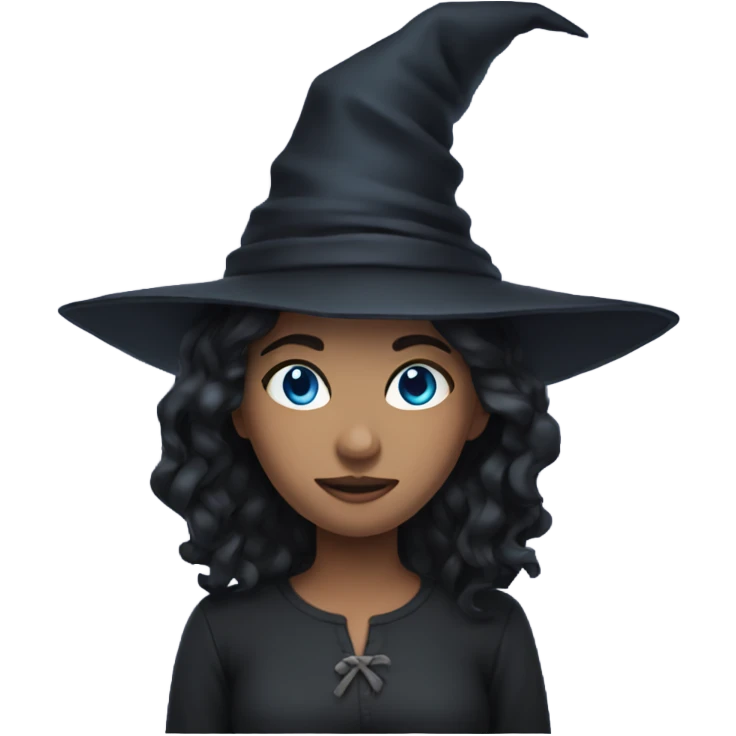 witch with dark hair blue eyes emoji