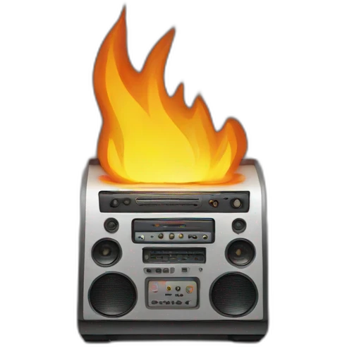 sound system on fire emoji