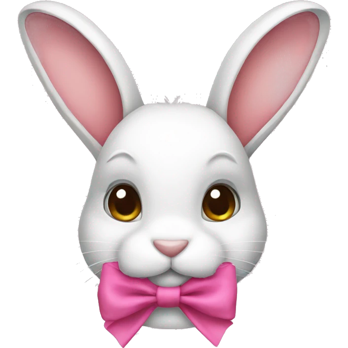 bunny with a pink bow emoji