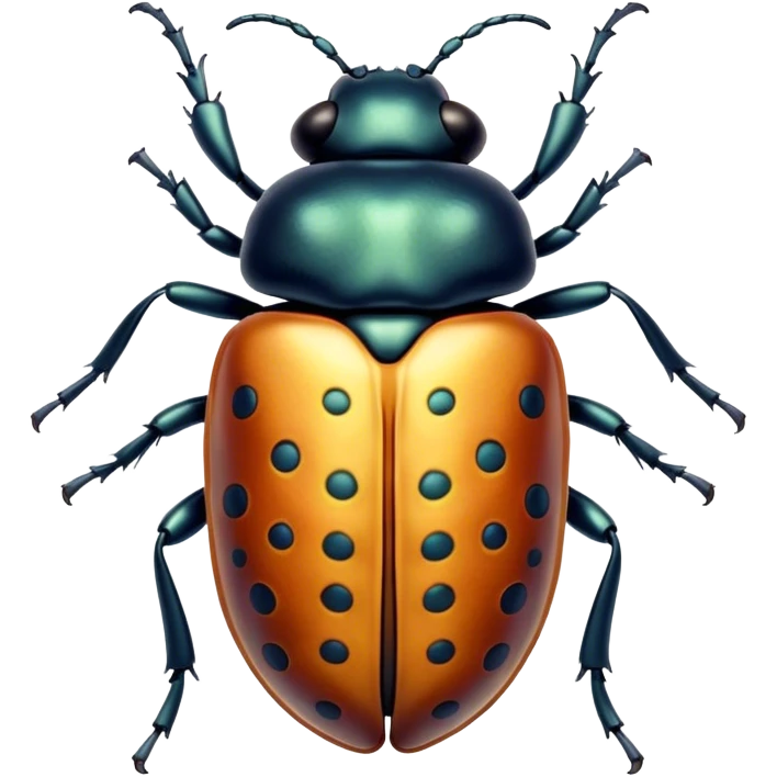 Beautiful and Majestic Beetle Portrait Emoji, Head and body rendered in serene repose with a gentle, content smile, showcasing a robust, intricately patterned exoskeleton with softly closed eyes in tranquil slumber, Simplified yet exquisitely endearing features, highly detailed, glowing with a soft, drowsy metallic light, high shine, relaxed and utterly noble, stylized with an air of timeless natural grandeur, soft glowing outline, capturing the essence of a beautiful and majestic beetle that embodies the refined strength of nature! emoji