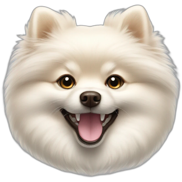 white-Pomeranian-smile emoji
