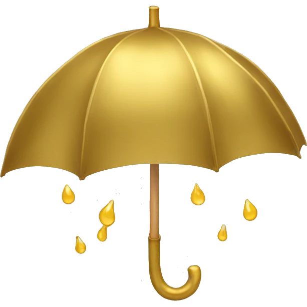 gota de lluvia color oro emoji