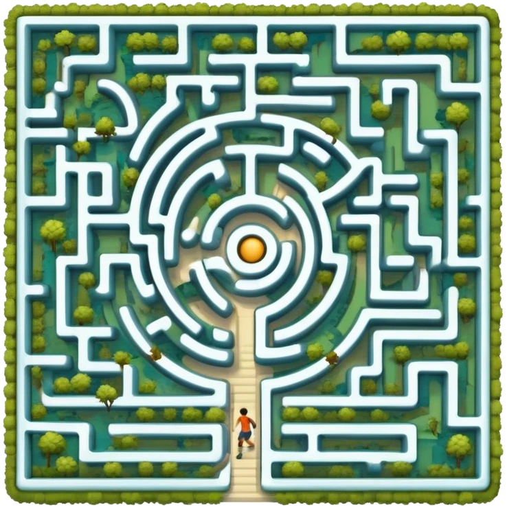 maze with a runner emoji