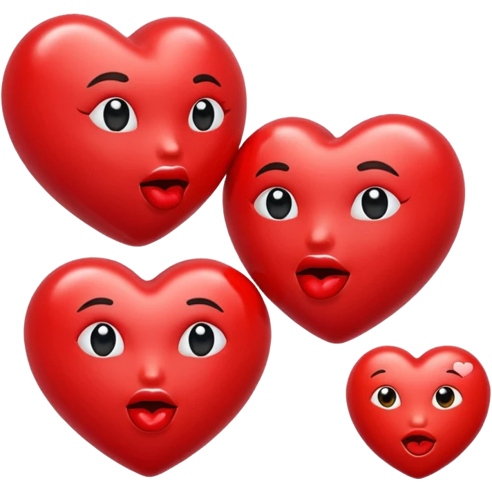 Heart shaped kiss emojis emoji