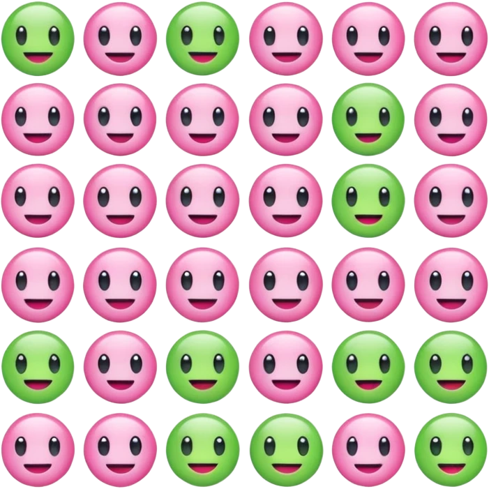 Crea una mezcla de este💚y de este😘 emoji