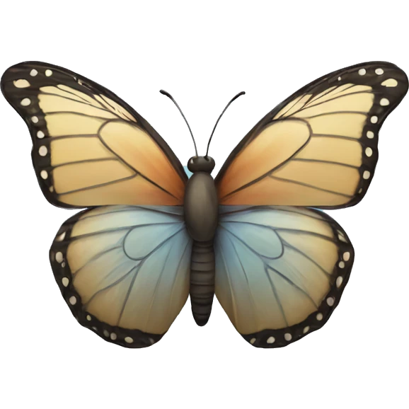 butterfly and clouds emoji