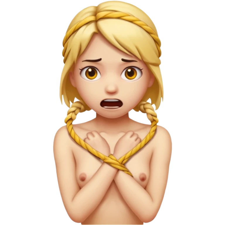 Bdsm girl, emoji, tied up naked emoji