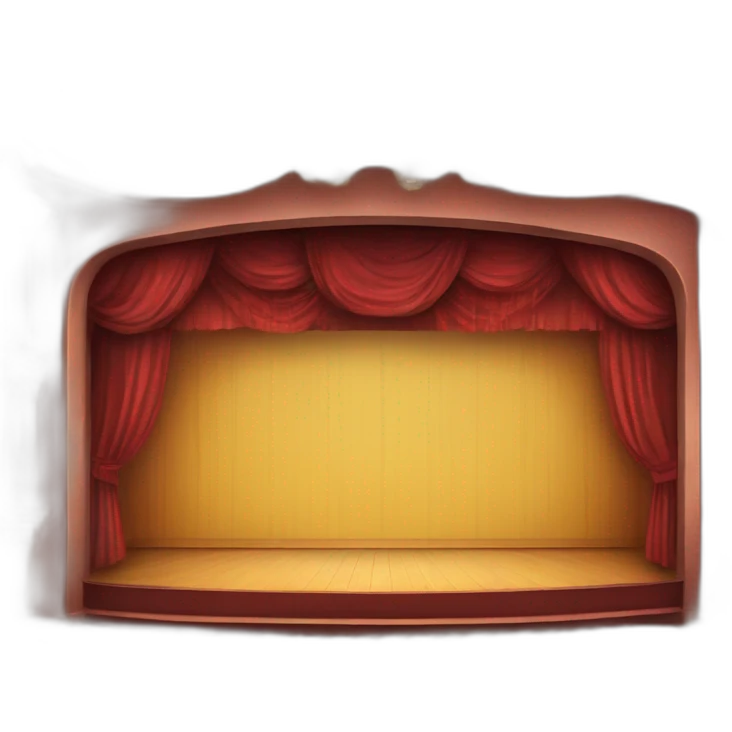 theater stage with people emoji