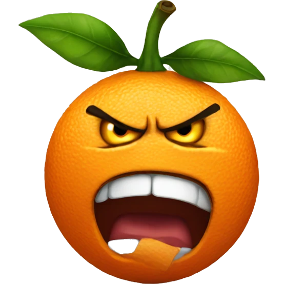 angry orange  emoji