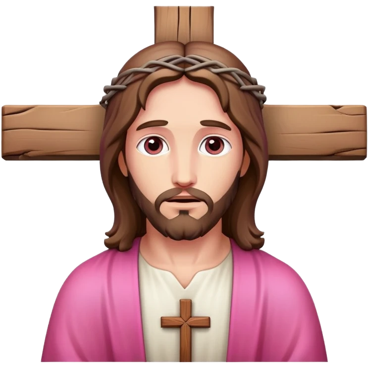 Pink Jesus on the cross  emoji