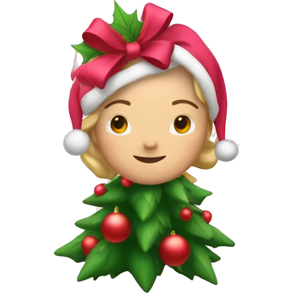 Rosa Weihnachtsbaum  emoji