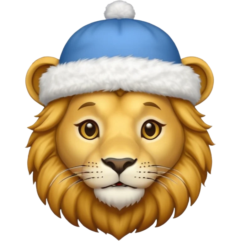 Snow Hat lion emoji