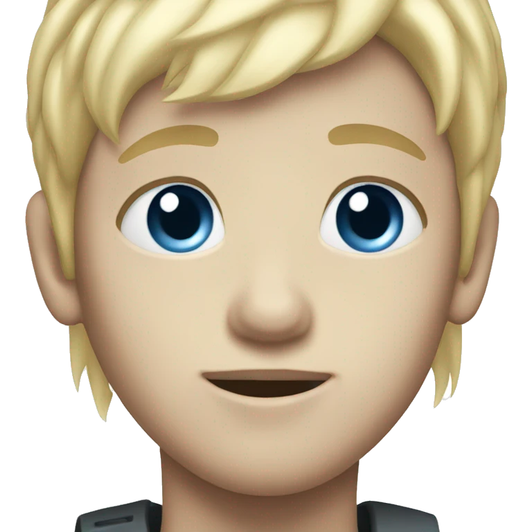 Blonde hair blue eyed boy emoji