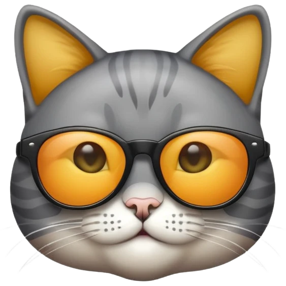 Cat with sunglasses emoji