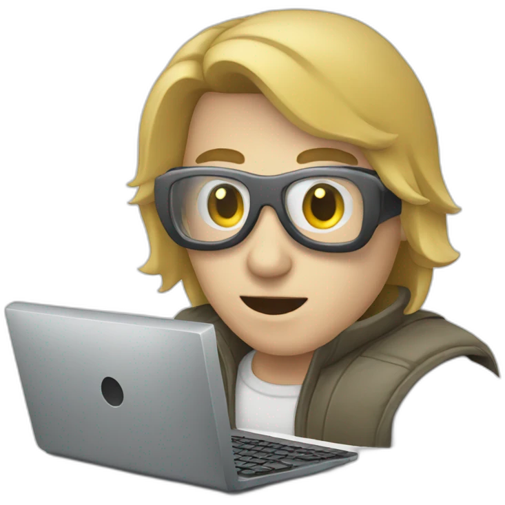 white hacker with keyboard emoji