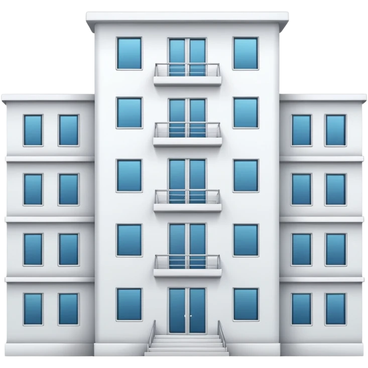 apartment building White emoji