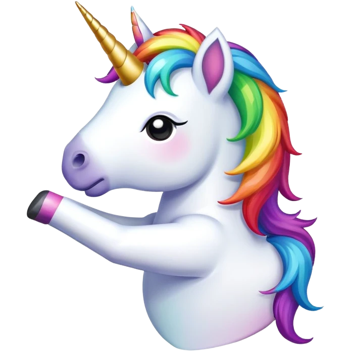 Unicorn dab emoji
