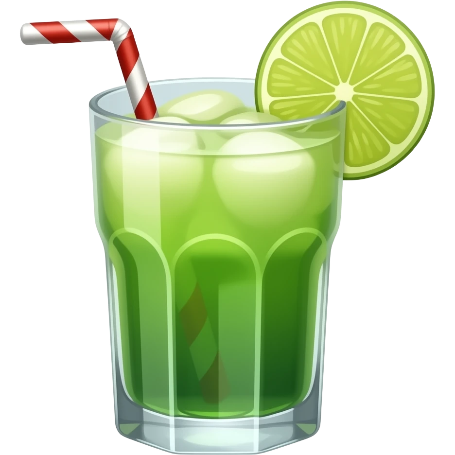 Yellow Green Gradient Ice Cocktail emoji