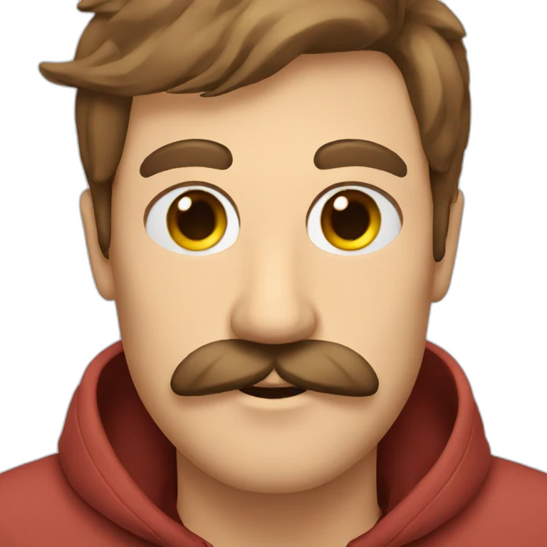 man with 3 cats and a moustache emoji