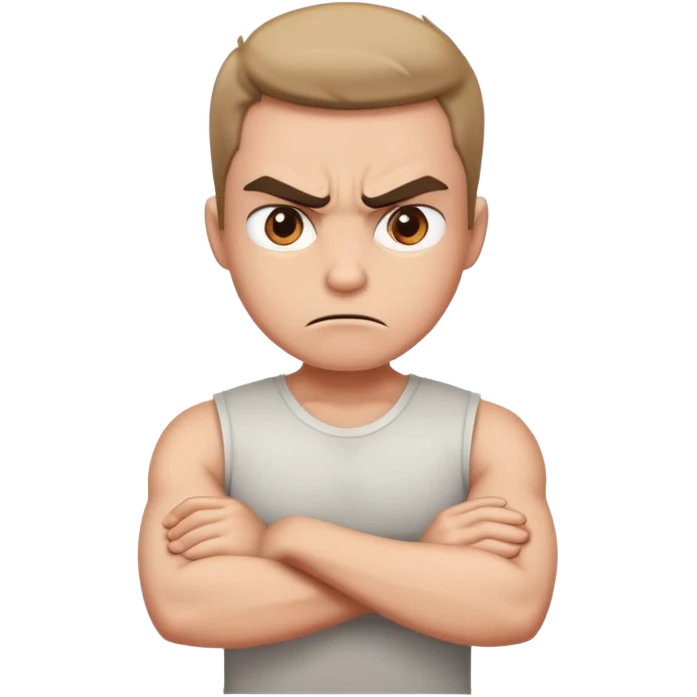 Angry arms crossed emoji