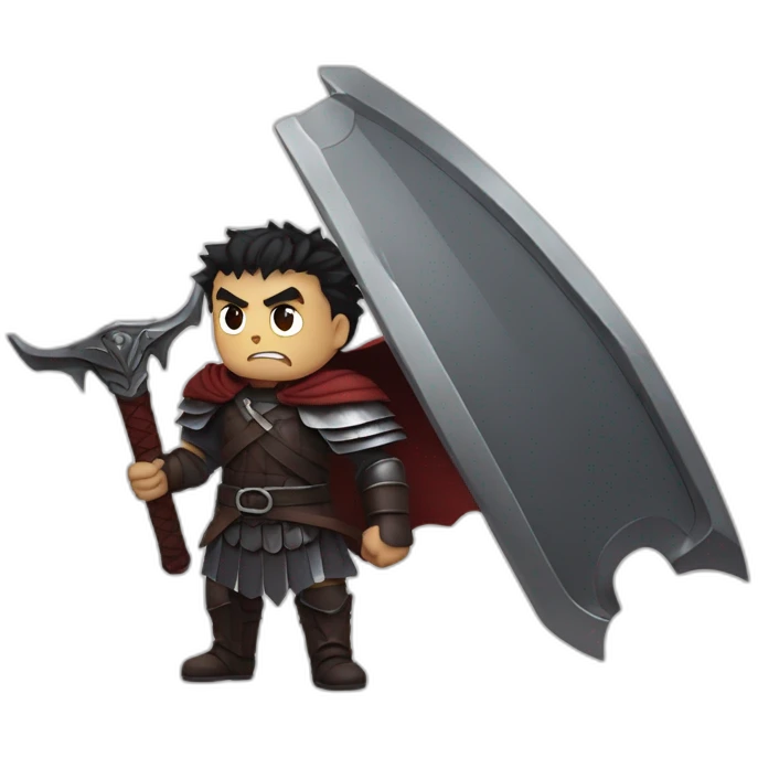 angry berserk guts carrying a huge sword on his shoulder emoji