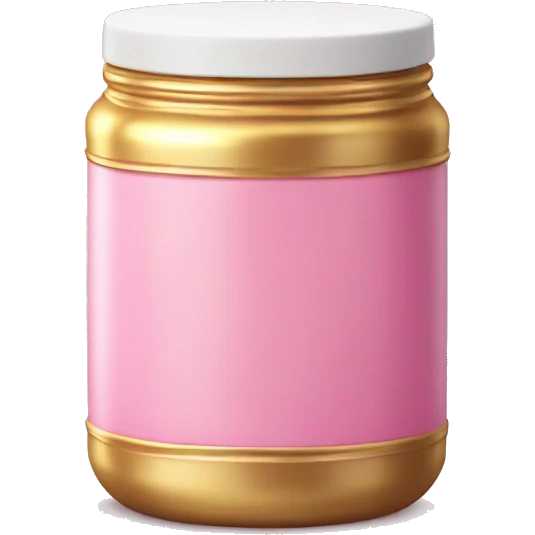 Realistic pink and gold canister labeled Sugar. emoji