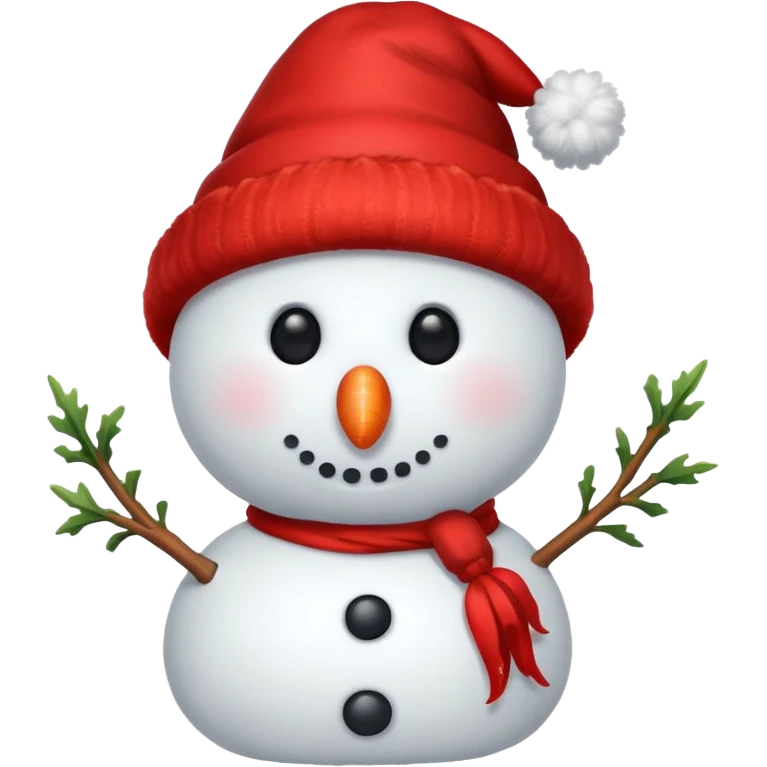 snowman with christmas hat emoji