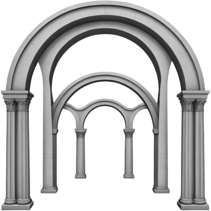 use this bridge. 2 ARCHES side by side, modern LA column in middle, bridge on top of column arch left and right emoji