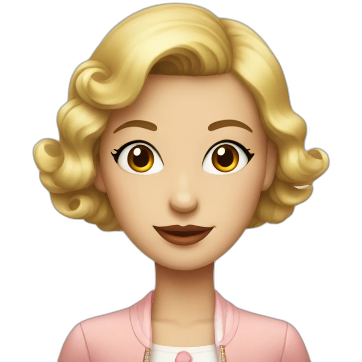 girl with retro look and retro dressing style  emoji