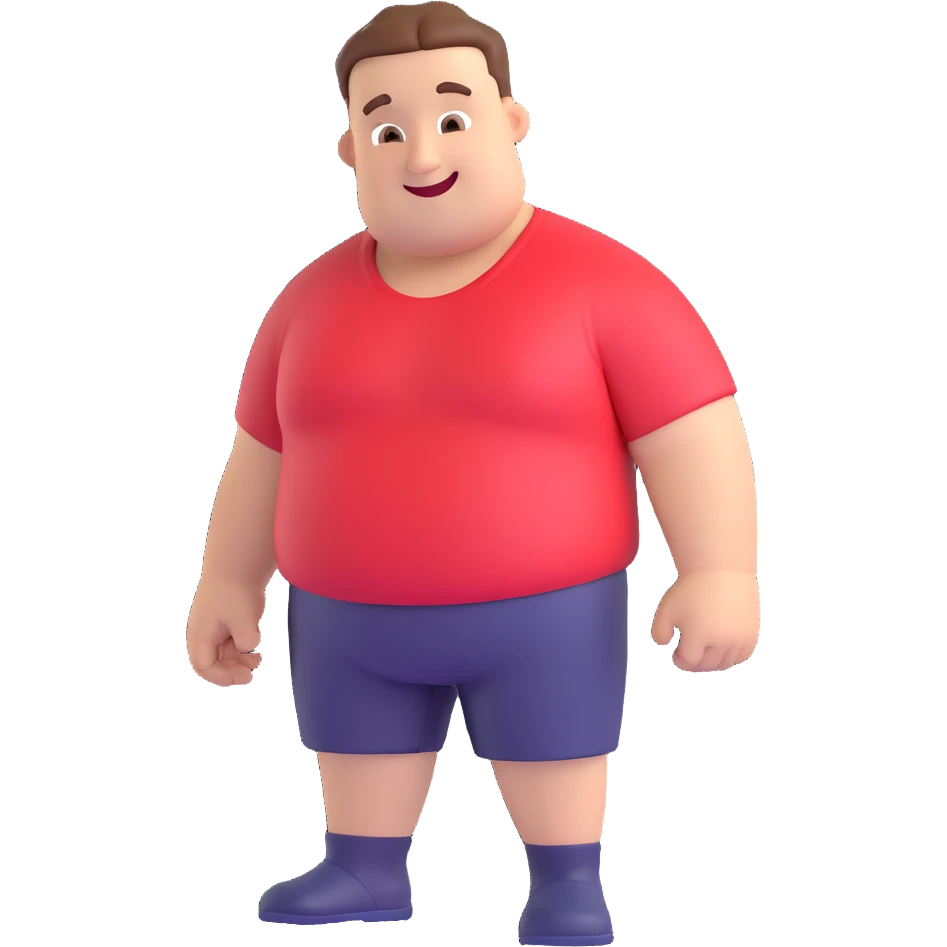 short stocky man cheerful emoji emoji