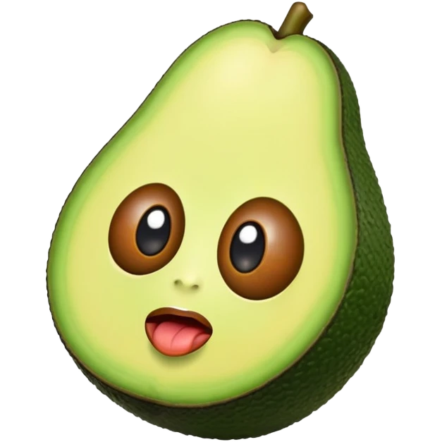 Aguacate mordiendose el labio emoji