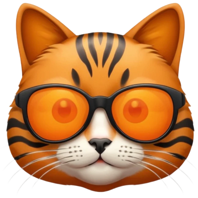 Cat wearing sunglasses emoji