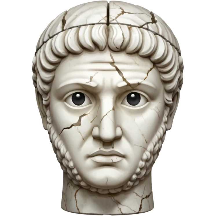 greek statue head with one part broken off emoji
