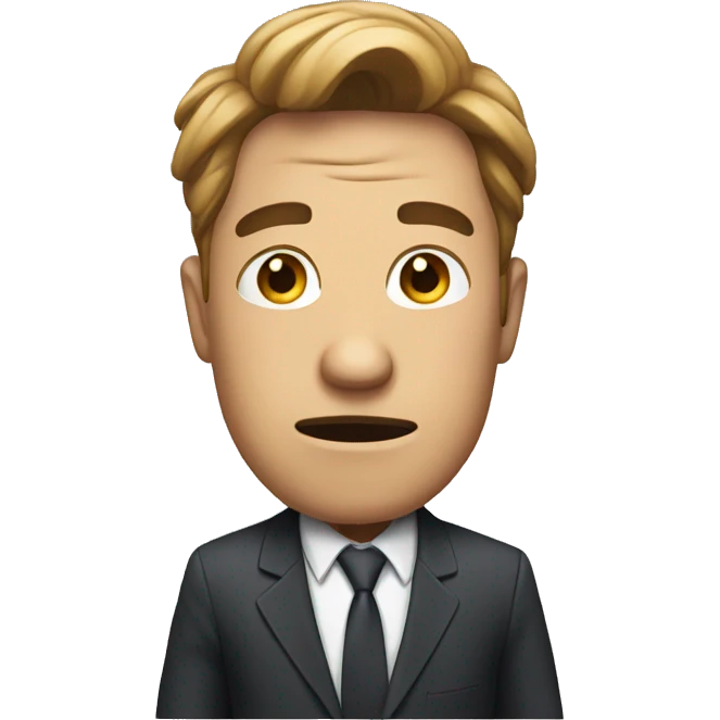 MAN IN SUIT RUNNING WORRIED emoji