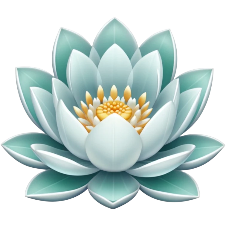 white crystal lotus emoji