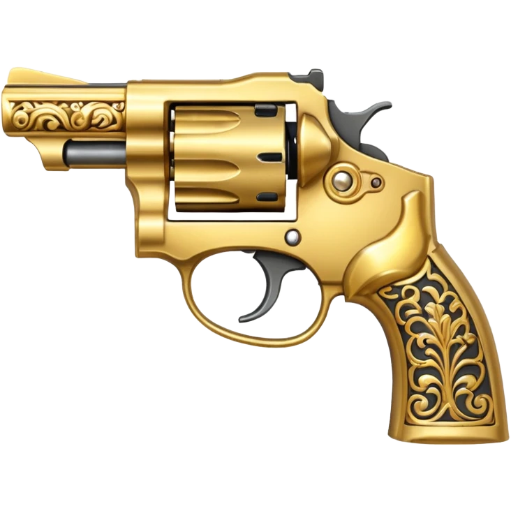 Gold revolver  emoji