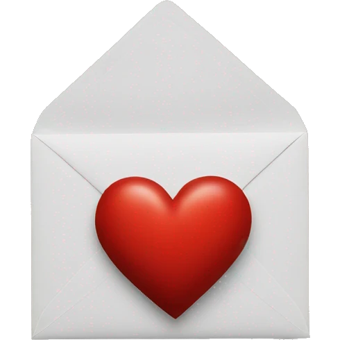 Red heart on envelope emoji