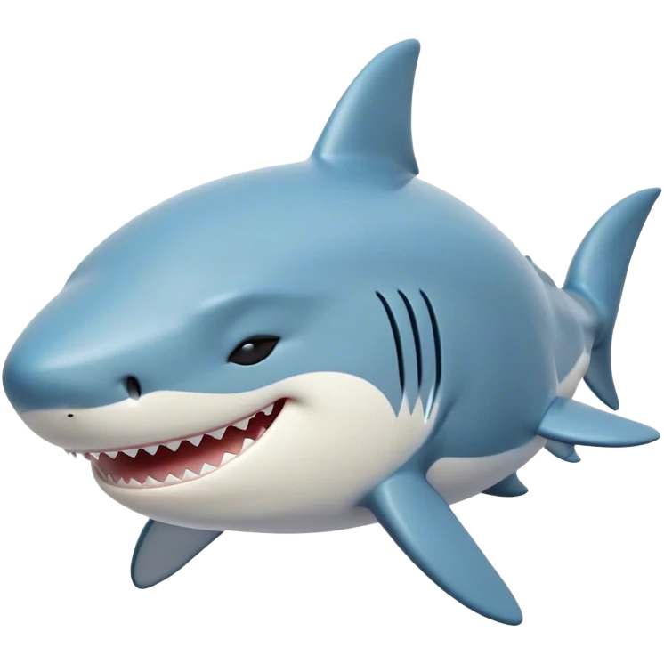 Meme-Worthy Cute Sleeping Shark Portrait Emoji, Head resting peacefully with a contented smile, showcasing a powerful, sleek build and a luxuriously soft streamlined body, eyes shut in a serene, restful drift, Simplified yet hilariously adorable features, highly detailed, glowing with a soft, drowsy light, high shine, relaxed and utterly lovable, stylized with an air of playful laziness, bright and heartwarming, soft glowing outline, capturing the essence of a comically sleepy shark, so meme‐worthy it feels like it could instantly become the next viral sensation of adorable oceanic slumber! emoji