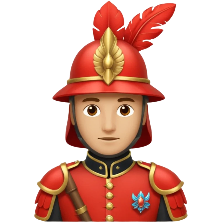 Palace Guard – red plume helm,Royal Soldiers. emoji
