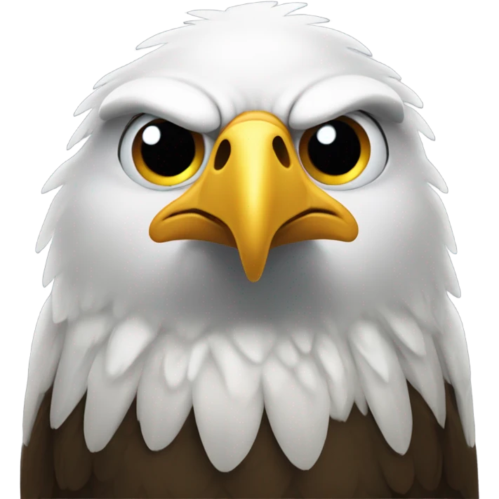 Fat eagle with frown face emoji